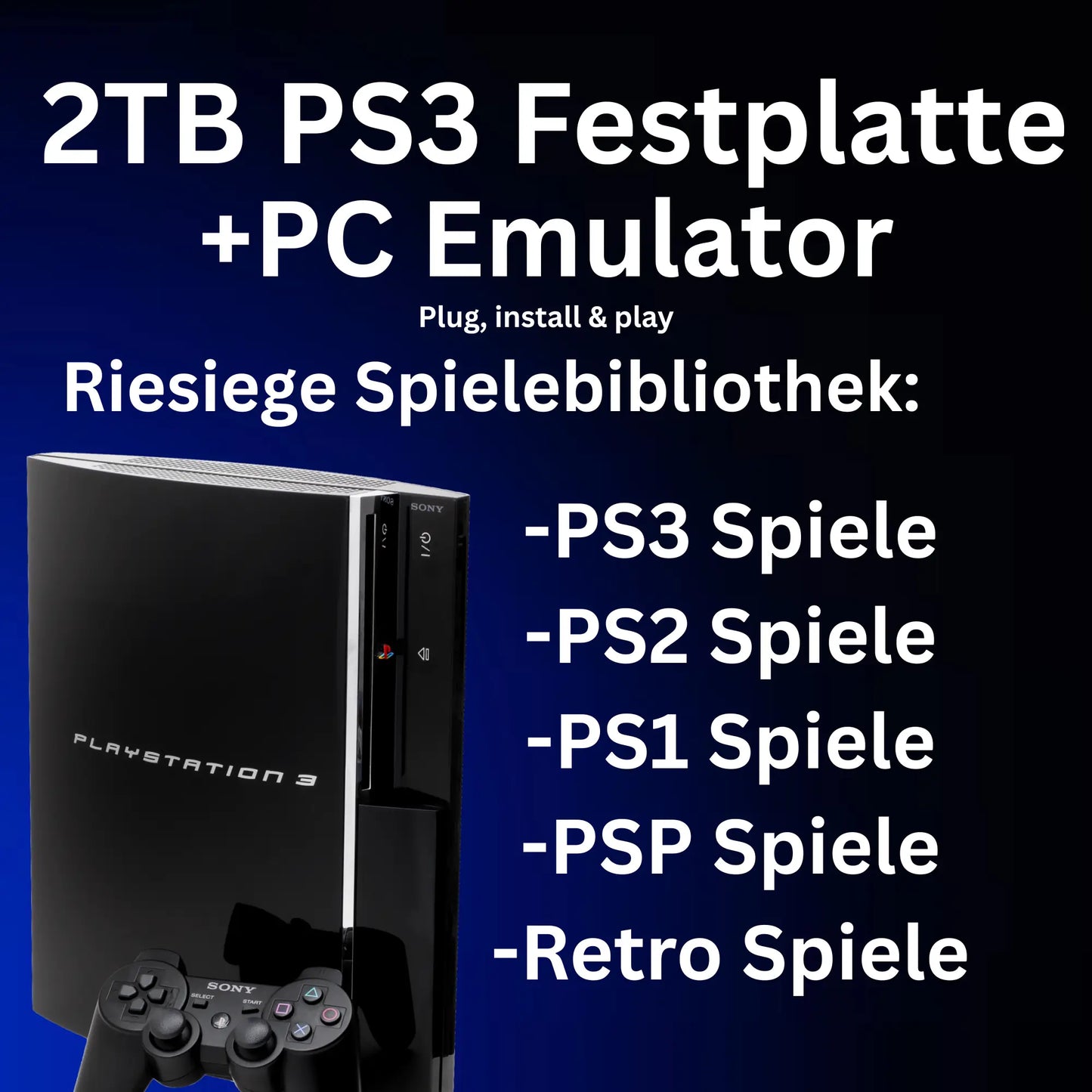 2TB Festplatte für die PlayStation 3 (PS3 FAT, SLIM & SUPERLIM)
