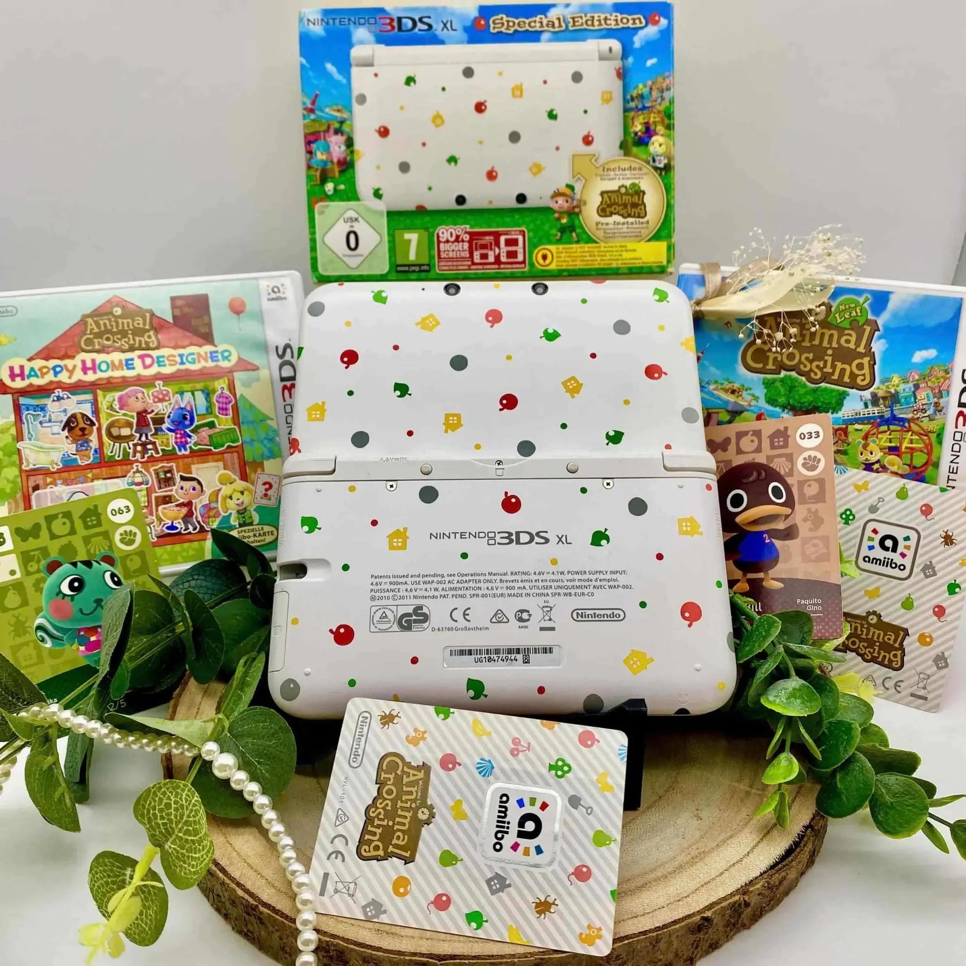Nintendo 3DS XL weiß Animal Crossing gemoddet - VitaRenew