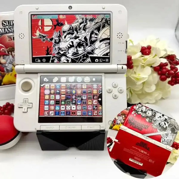 Nintendo 3DS XL weiß rot Smash Bros