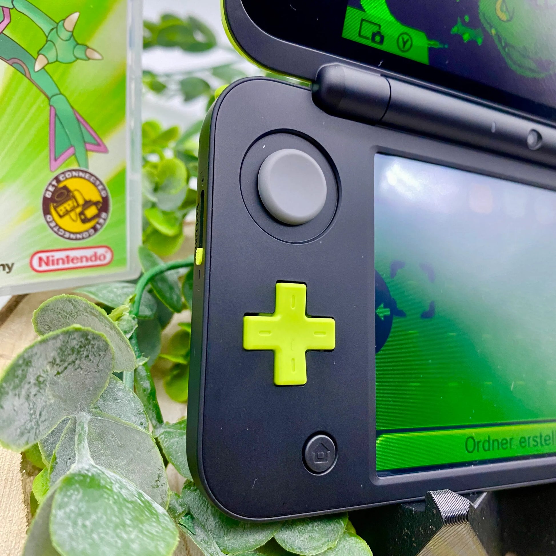 New Nintendo 2DS XL in schwarz/grün gemoddet - 3DSRenew