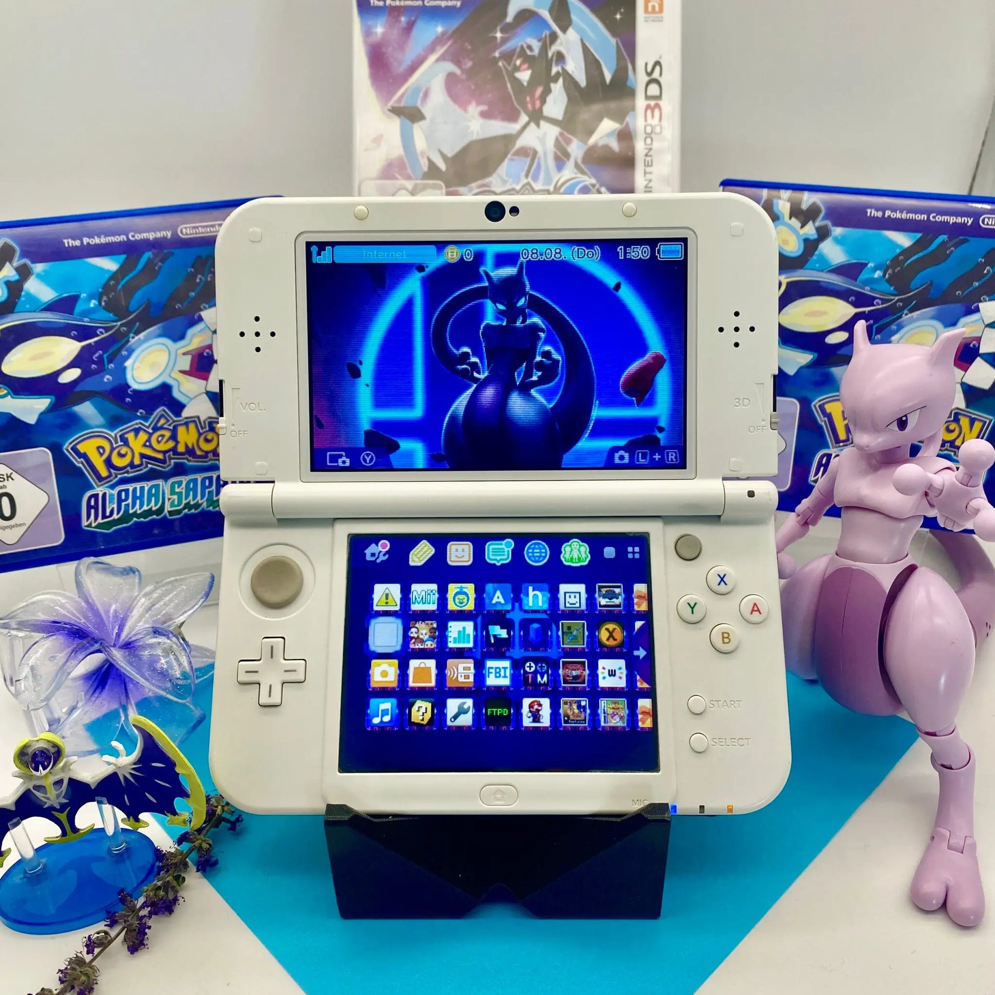 New 3DS XL Weiß mit Galaxy Plates