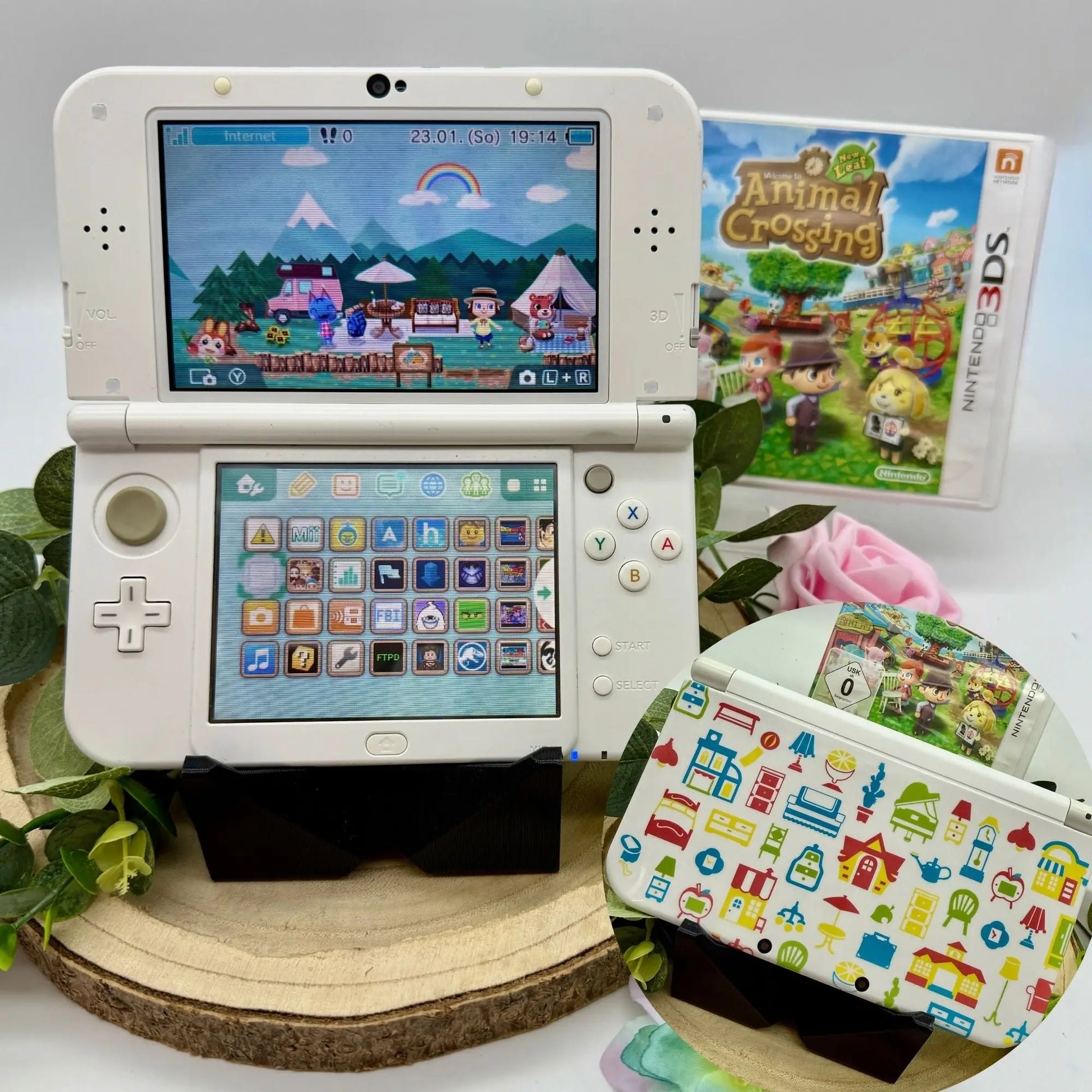 New3DSXL Animal crossing edition von vitarenew.de, gemoddet