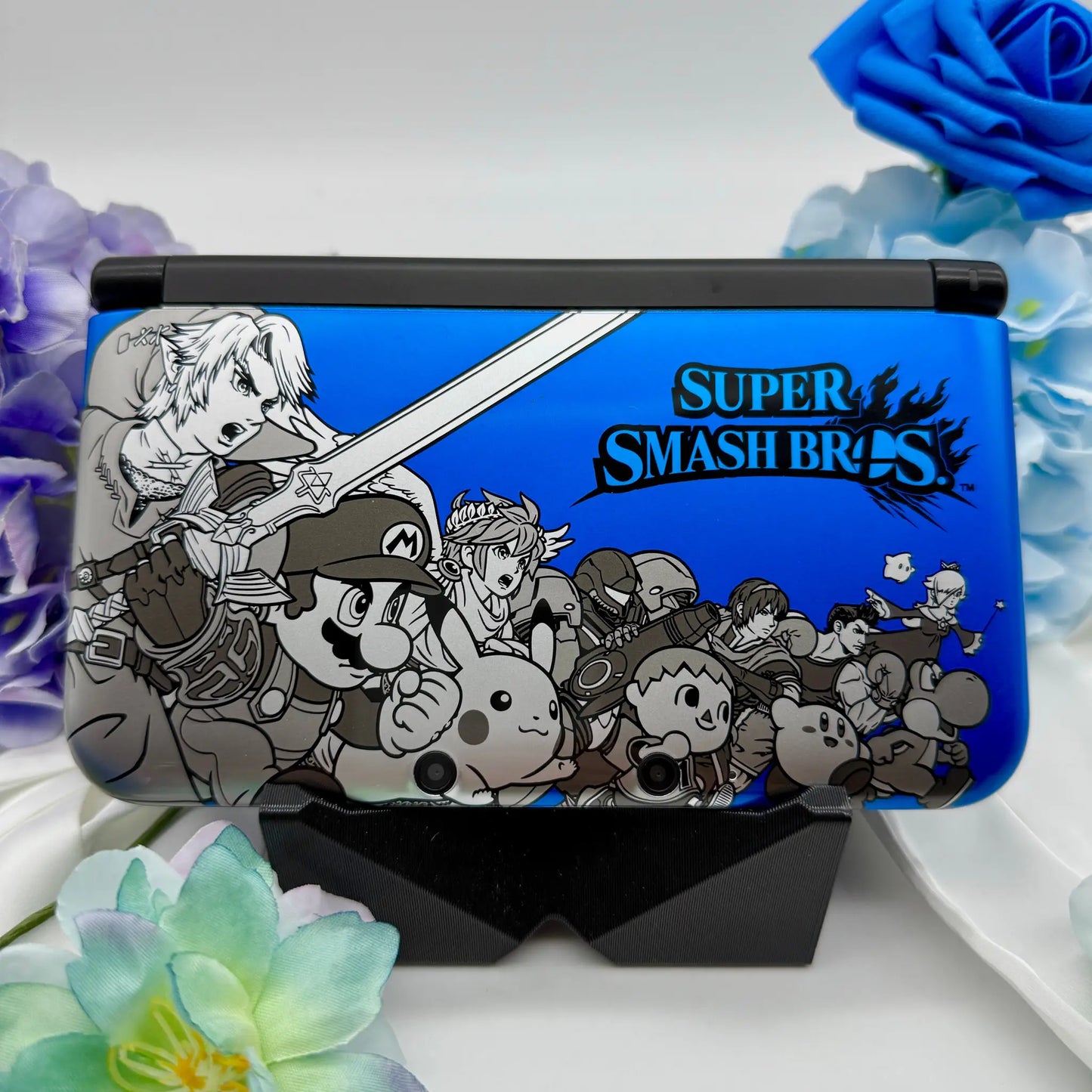 Nintendo 3DS XL black blue Smash Bros